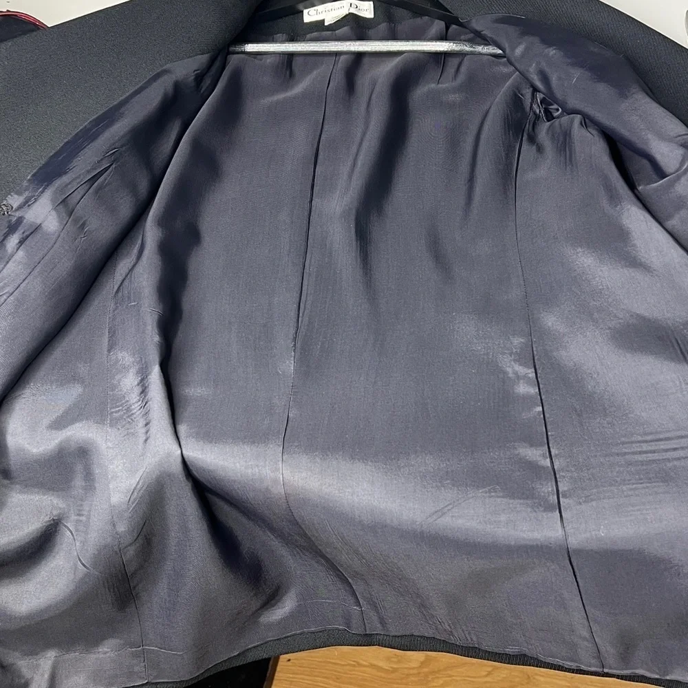 Christian Dior Sz 10 Double Breasted 100% Wool Blazer Jacket